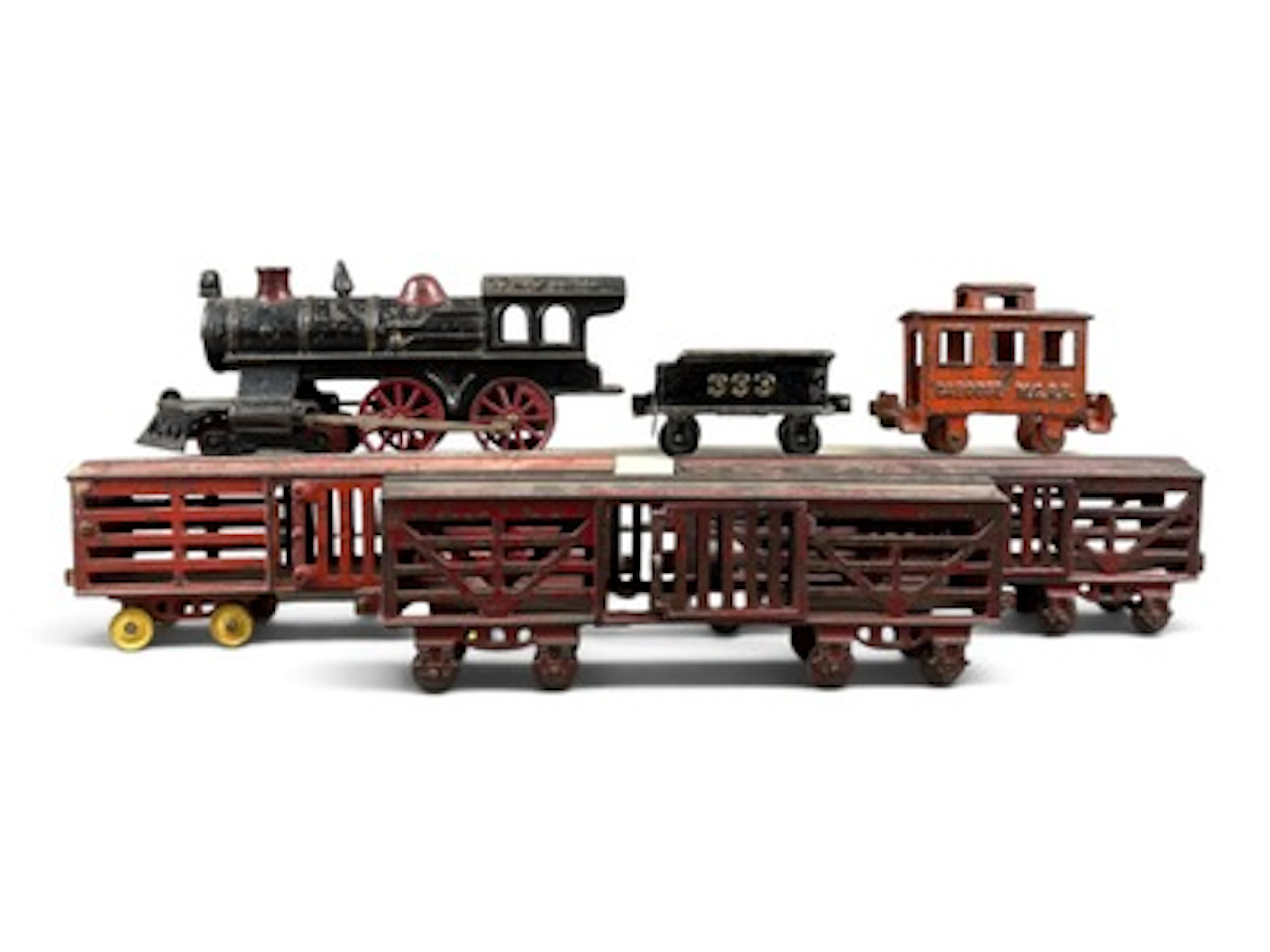 Large Kenton Cast Iron Cattle Train
