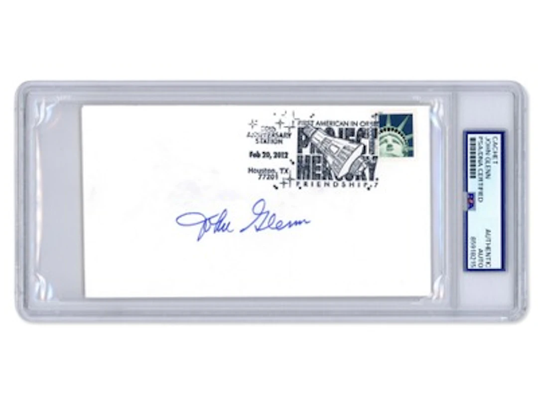 John Glenn Signed Friendship 7 FDC - PSA/DNA
