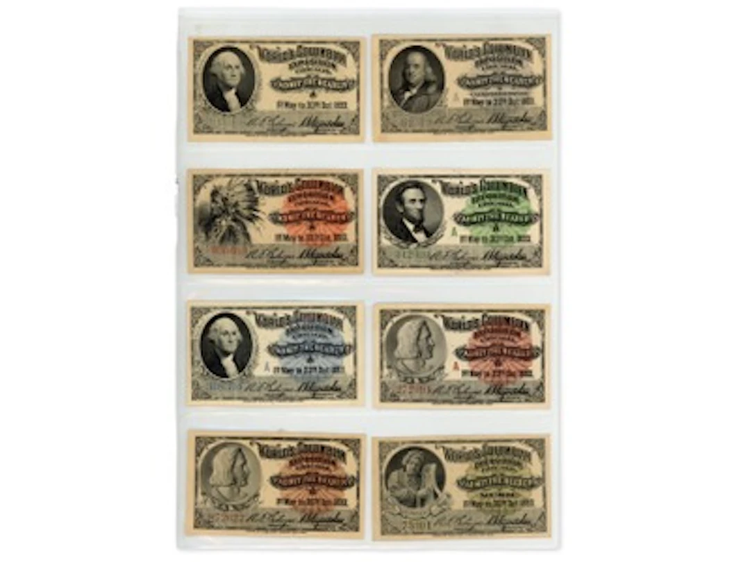 1893 Columbian Exposition Ticket Collection