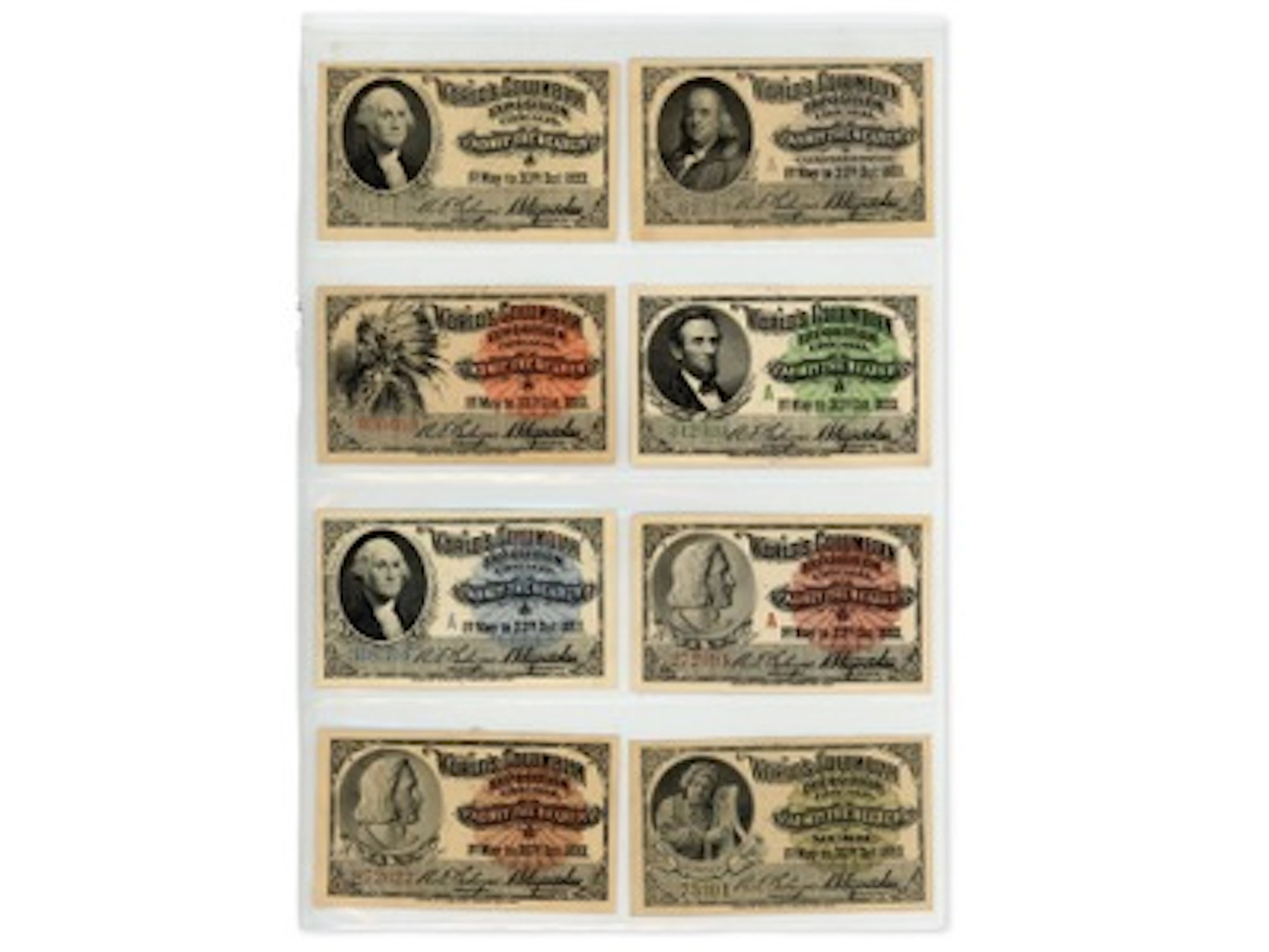 1893 Columbian Exposition Ticket Collection
