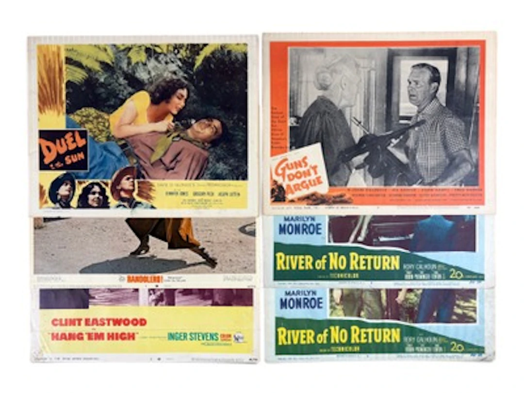 (6) Vintage Western Movie Lobby Cards