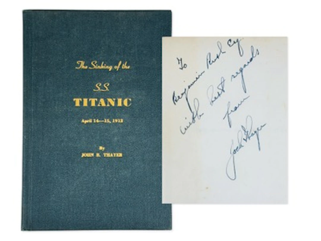 Jack Thayer Signed Titanic Limited Edition Book