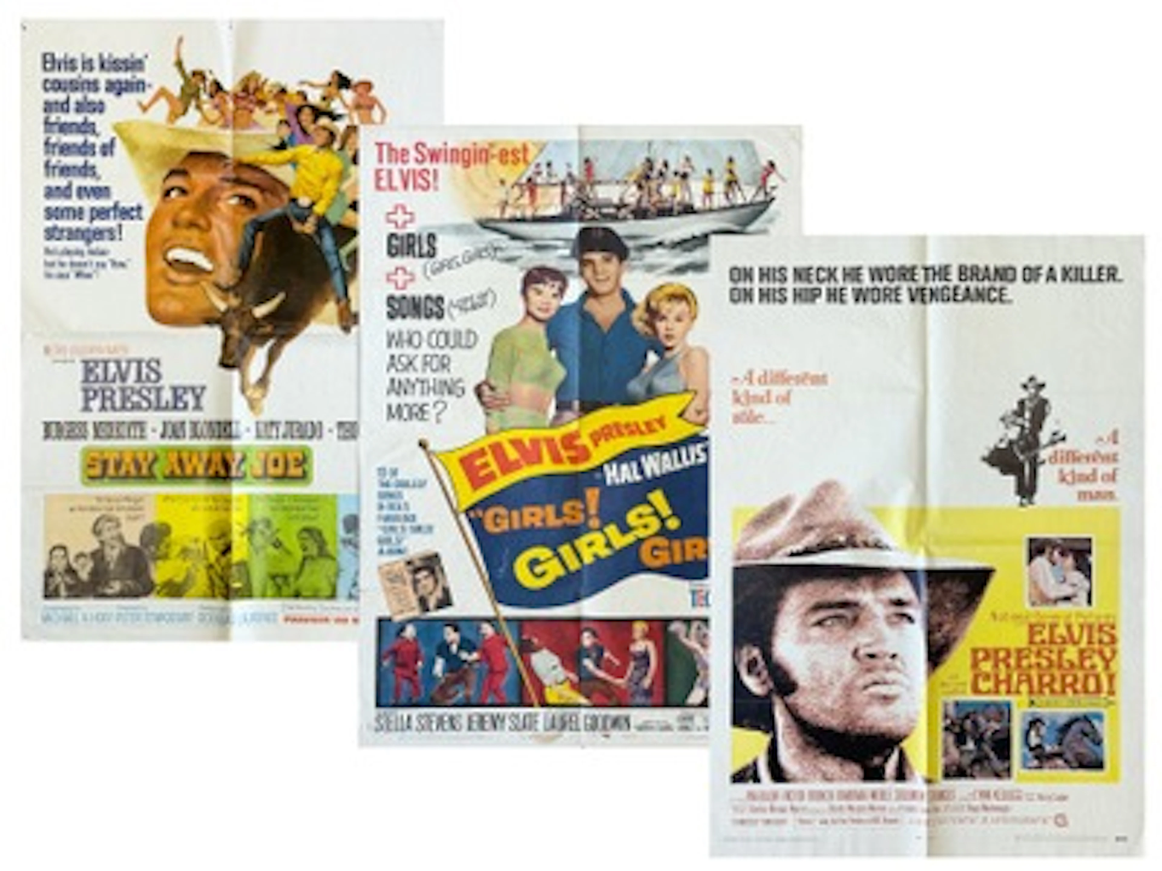 (3) Elvis Presley One Sheet Movie Posters