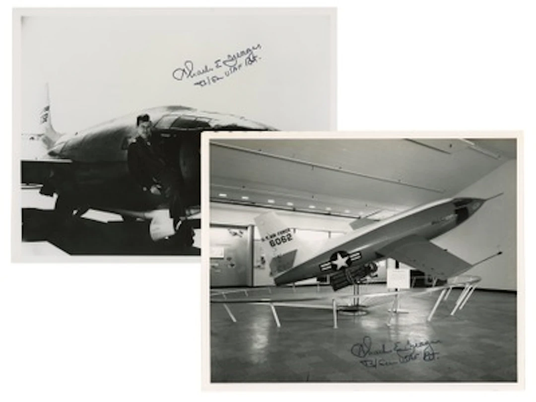 (2) Chuck Yeager Signed 8x10 Photos