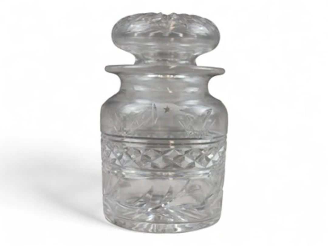 White Star Line Cut Glass Pickle Jar & Lid