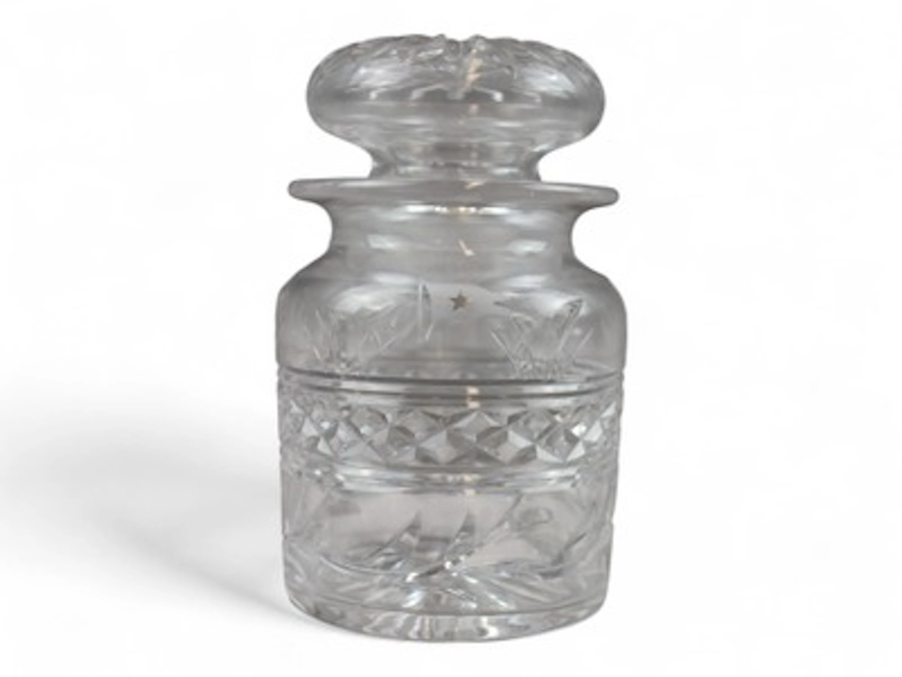 White Star Line Cut Glass Pickle Jar & Lid