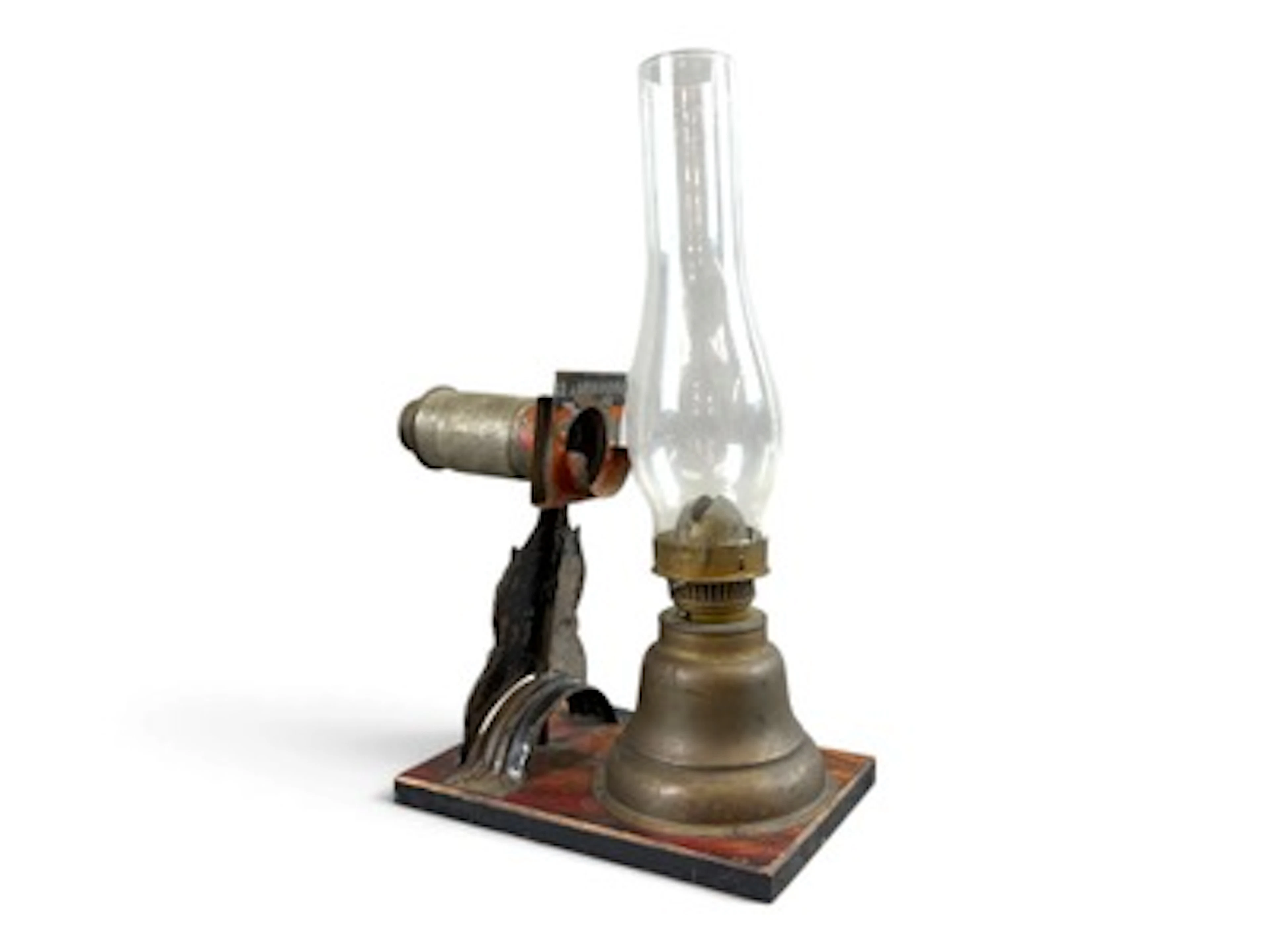 Antique Magic Lantern Oil Lamp Projector