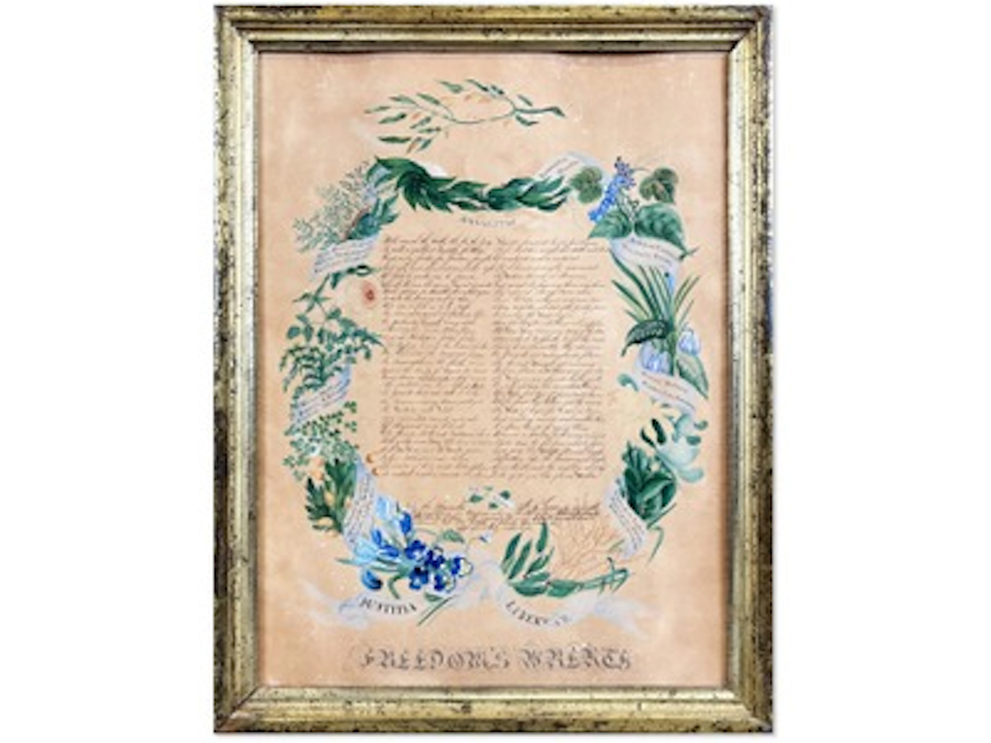 19th Century Folkart Hand Painted Patriotic