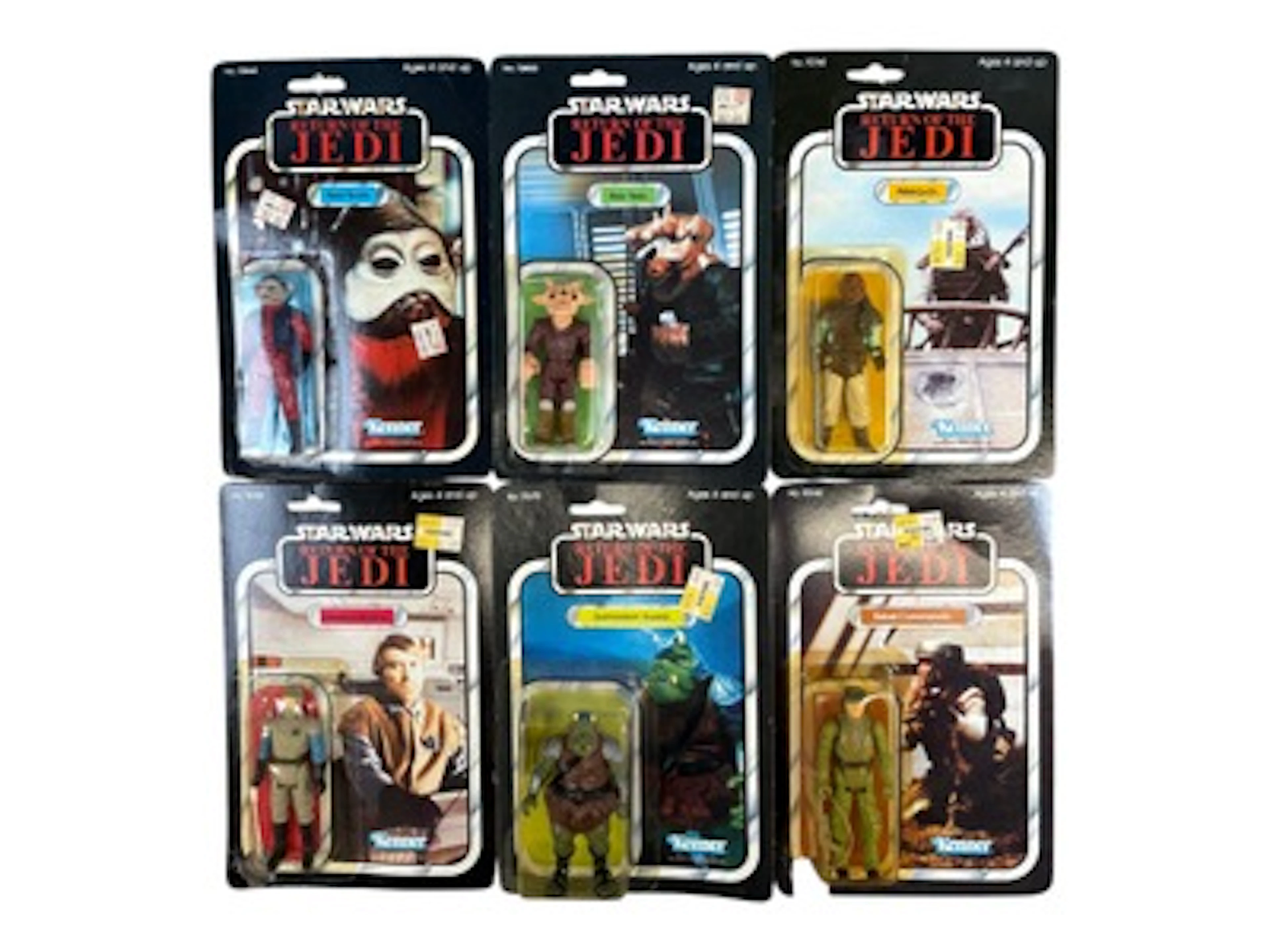 (6) 1983 MOC Star Wars ROTJ Figures, 65 Back
