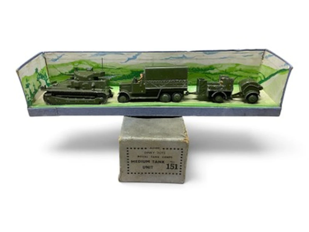 Scarce Boxed Prewar Dinky 151 Medium Tank Unit