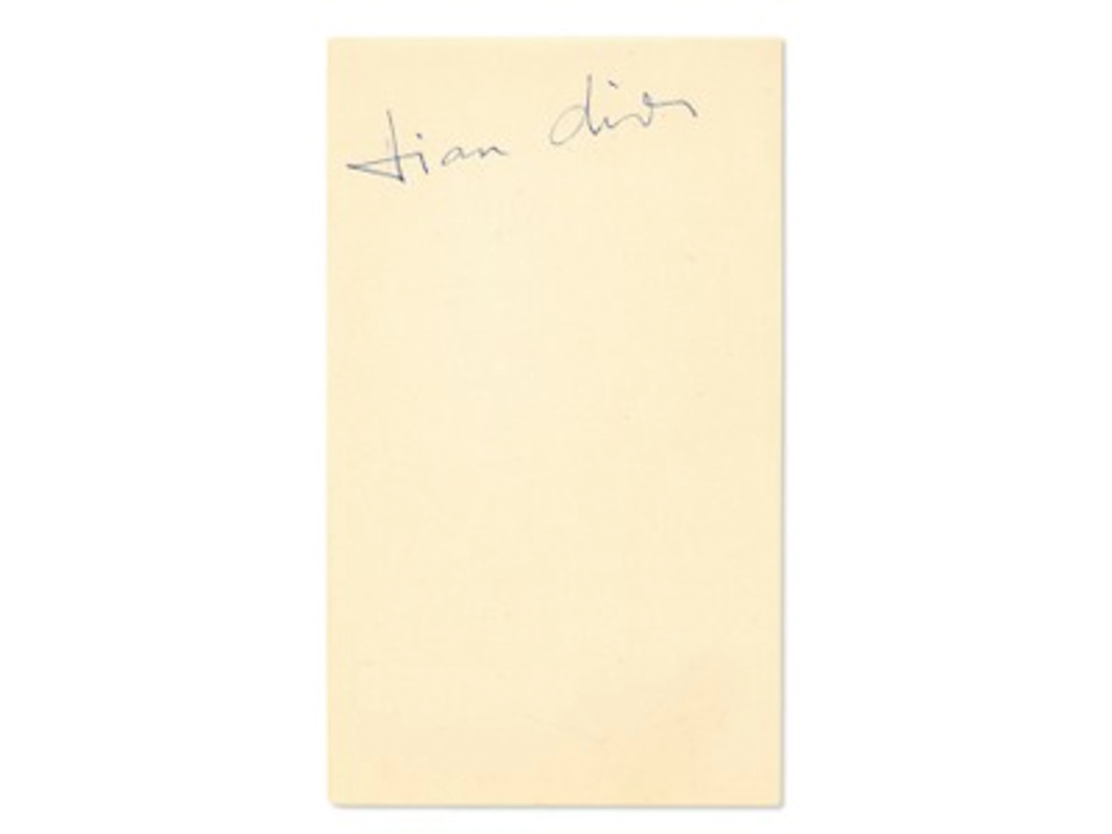 Christian Dior Signed Cut - Grad
