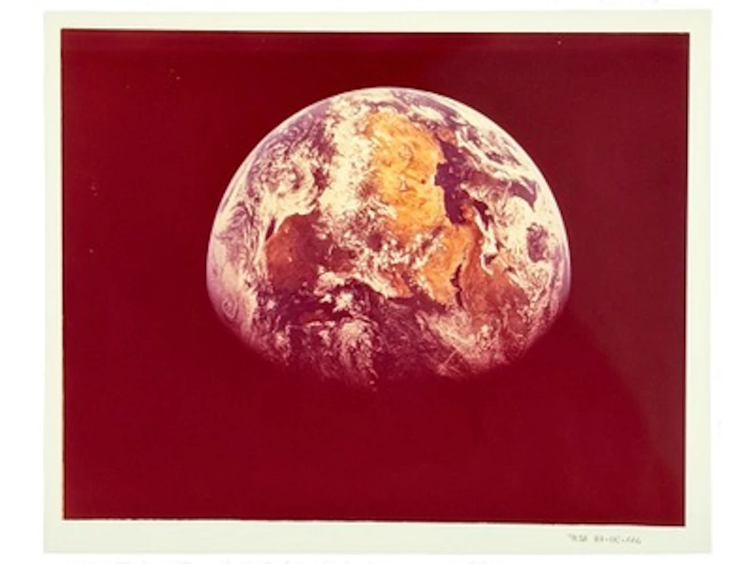 Apollo 11 Earth from Space NASA Transparency