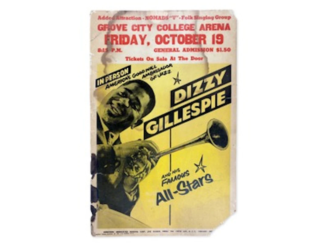 Dizzy Gillespie Grove City Window Card Poster