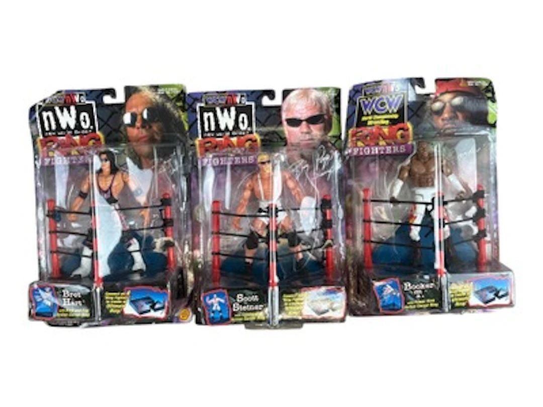 Large Lot of Mint on Card Wrestling Action Figures