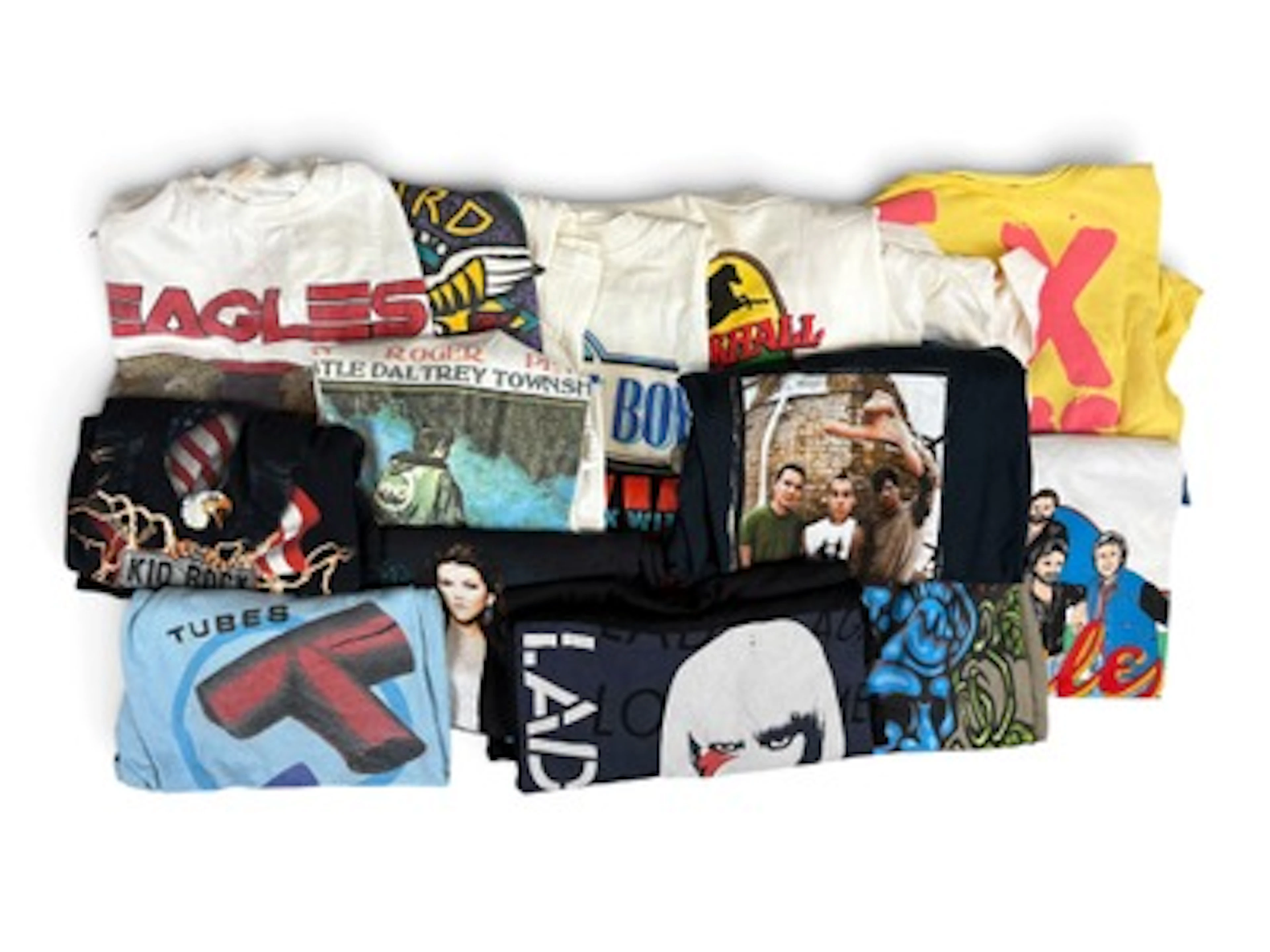 (15) Vintage & Modern Rock, Pop & Concert T-Shirts