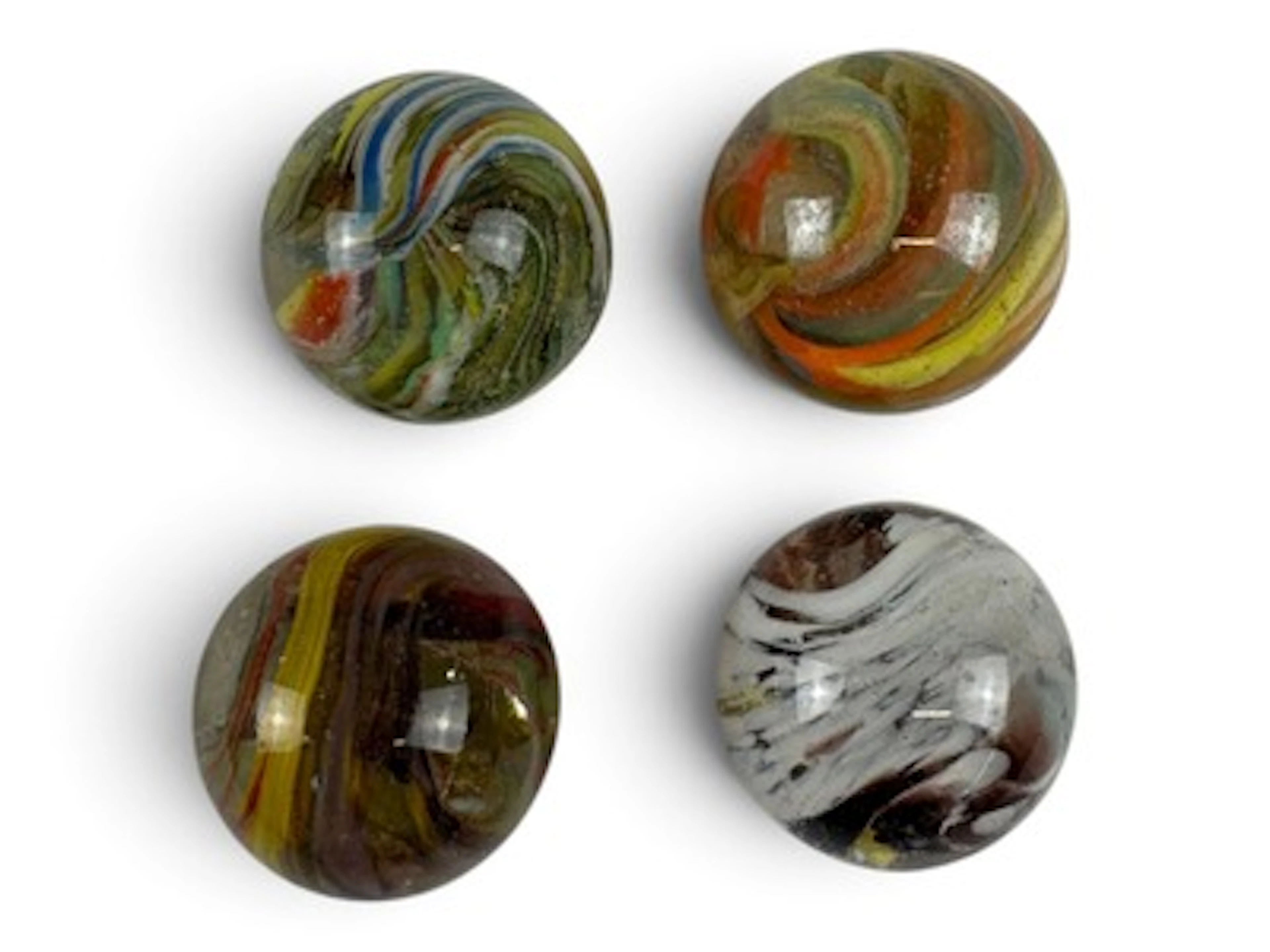 4 Scarce Vacor Hand Made Marbles
