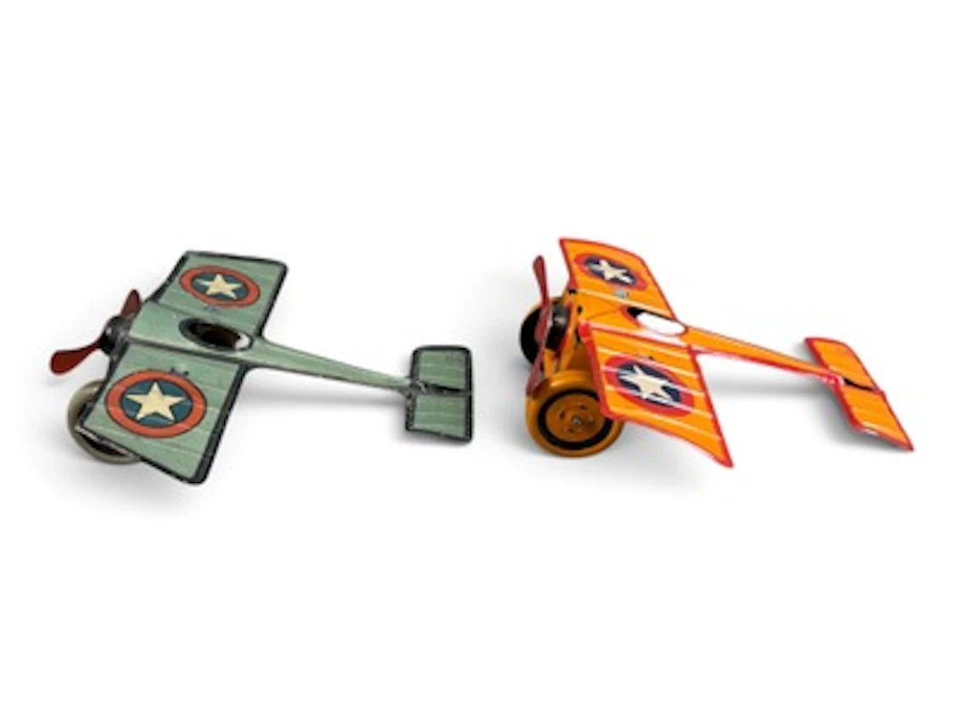 (2) Chein Tin Litho Windup Airplanes