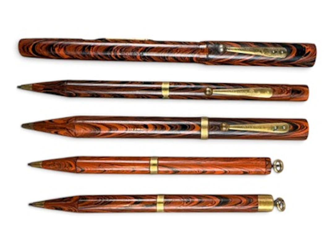 Waterman Red Ripple Fountain Pen & Pencils