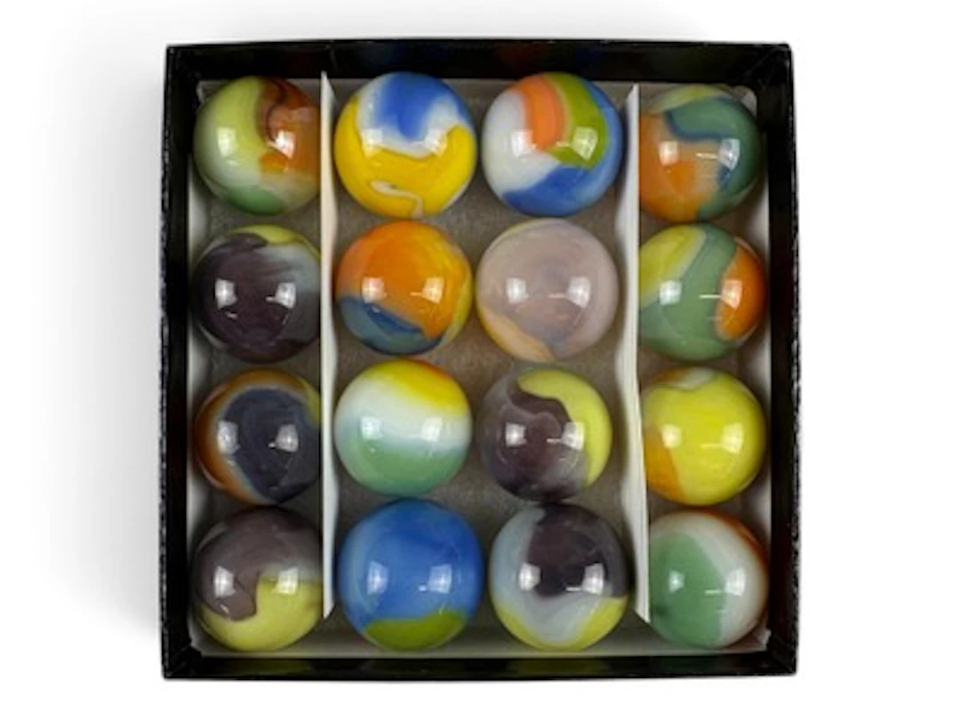 12 Vitro Vintage Large Tiger Eye Marbles