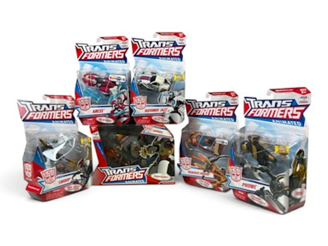 (6) Sealed Transformers Animated Action Figures