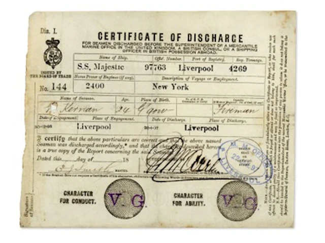 Titanic Captain Edward Smith Signed 1897 Document