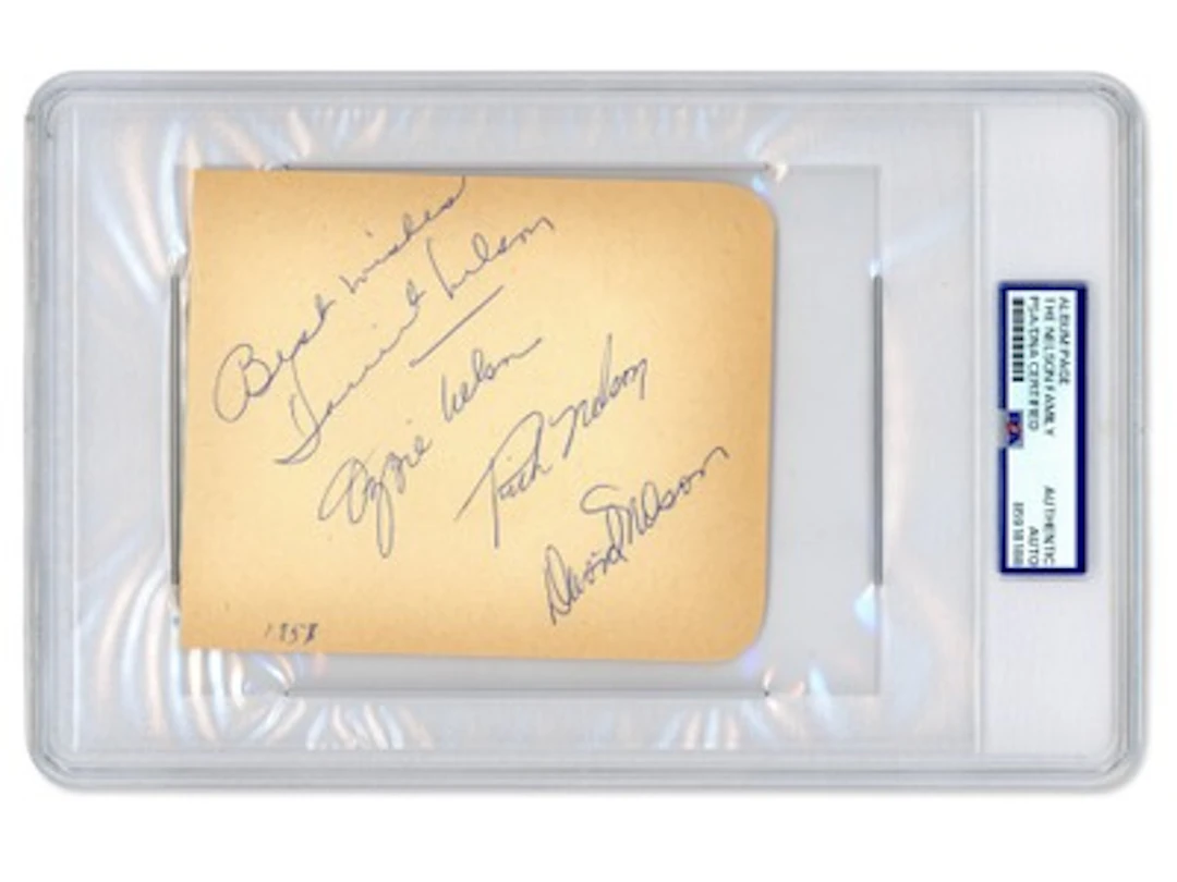 Nelson Family Signed Album Page - PSA/DNA