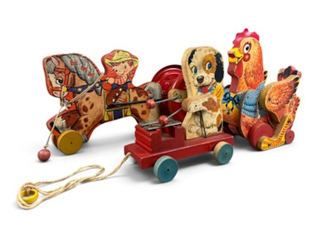 2 Fischer Price, 1 Gong Bell Toy