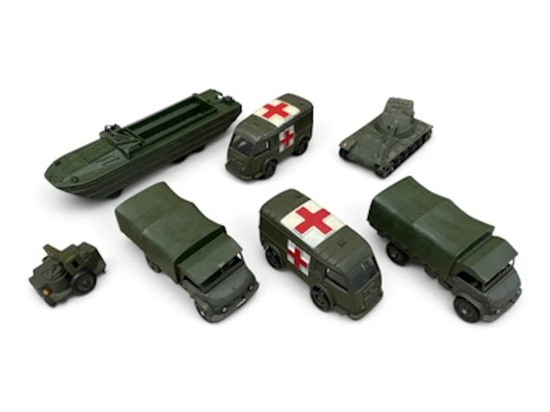 7 French Dinky Military Vehicles