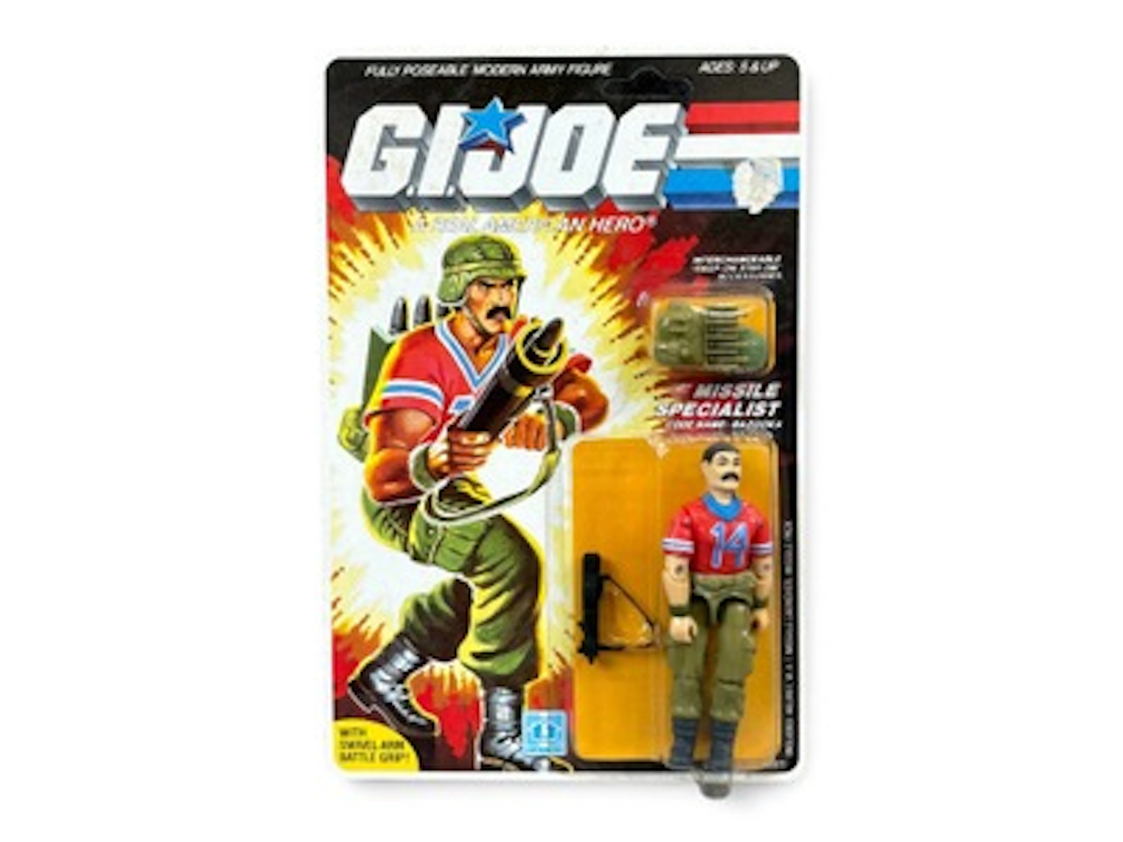 1985 Unpunched MOC GI Joe Bazooka Figure, 36 Back