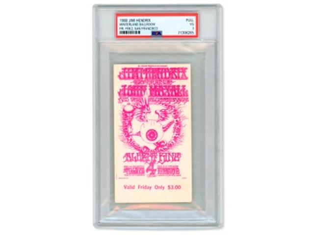 1968 Jimi Hendrix Winterland Ticket PSA 3