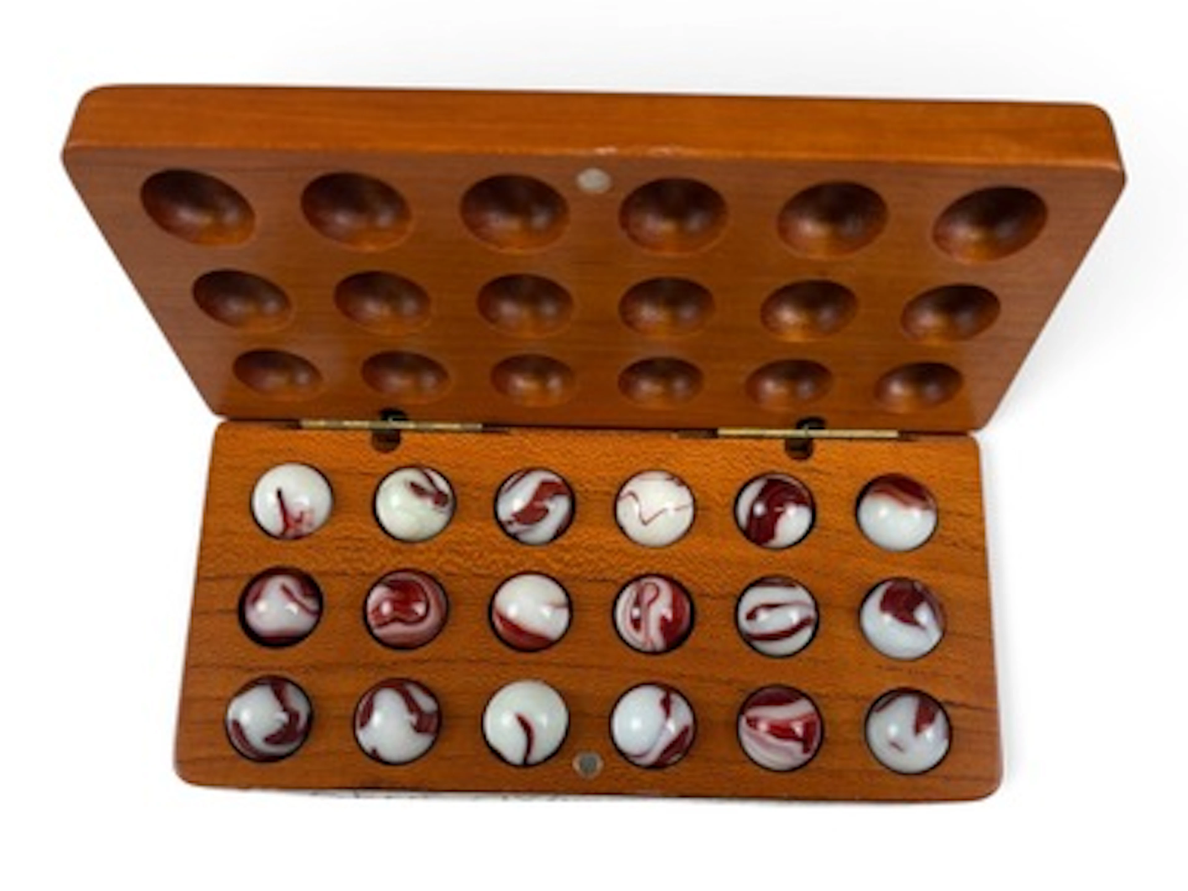 18 Akro Oxblood Marbles Set