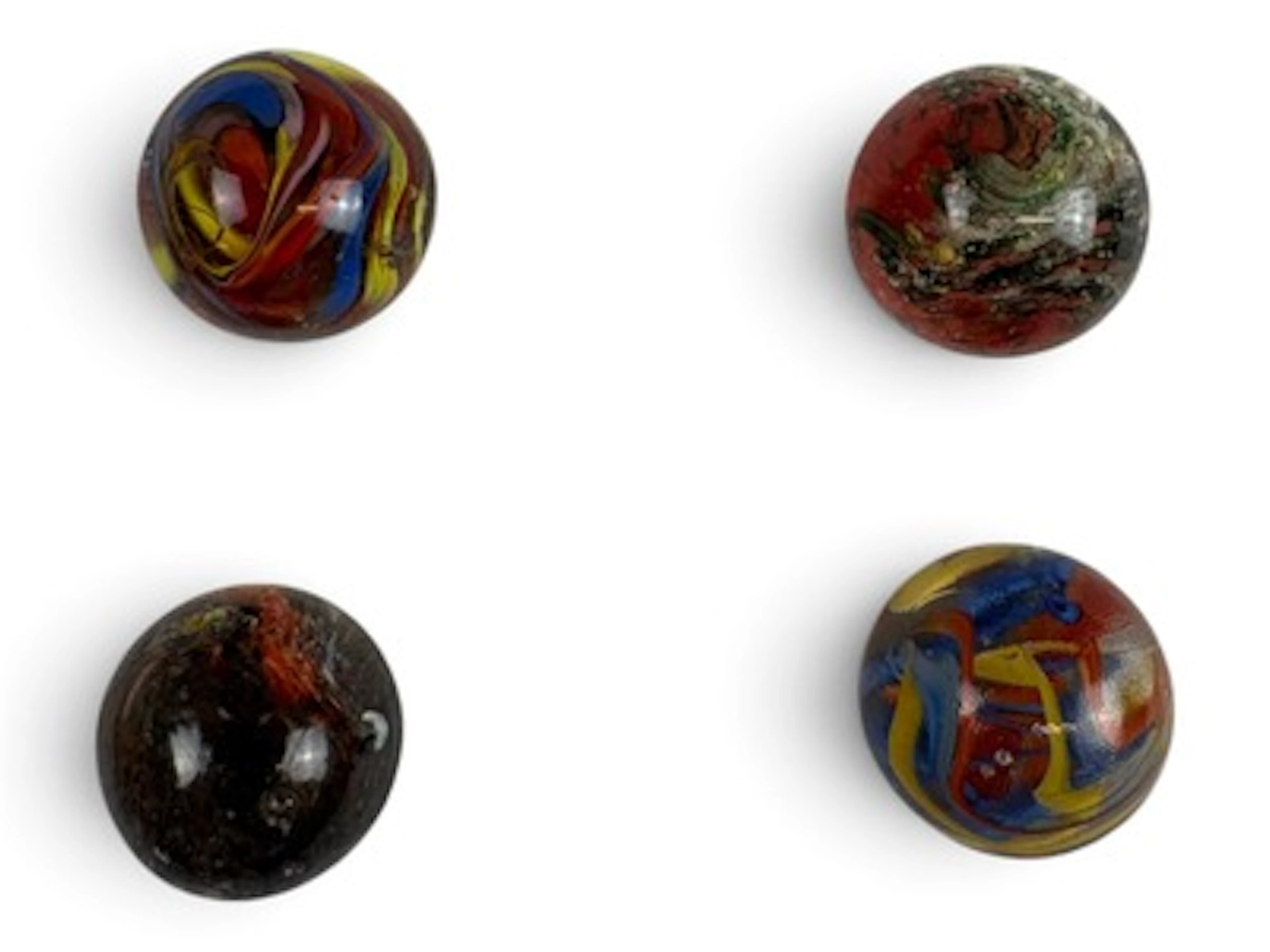 4 Scarce Vacor Hand Made Marbles