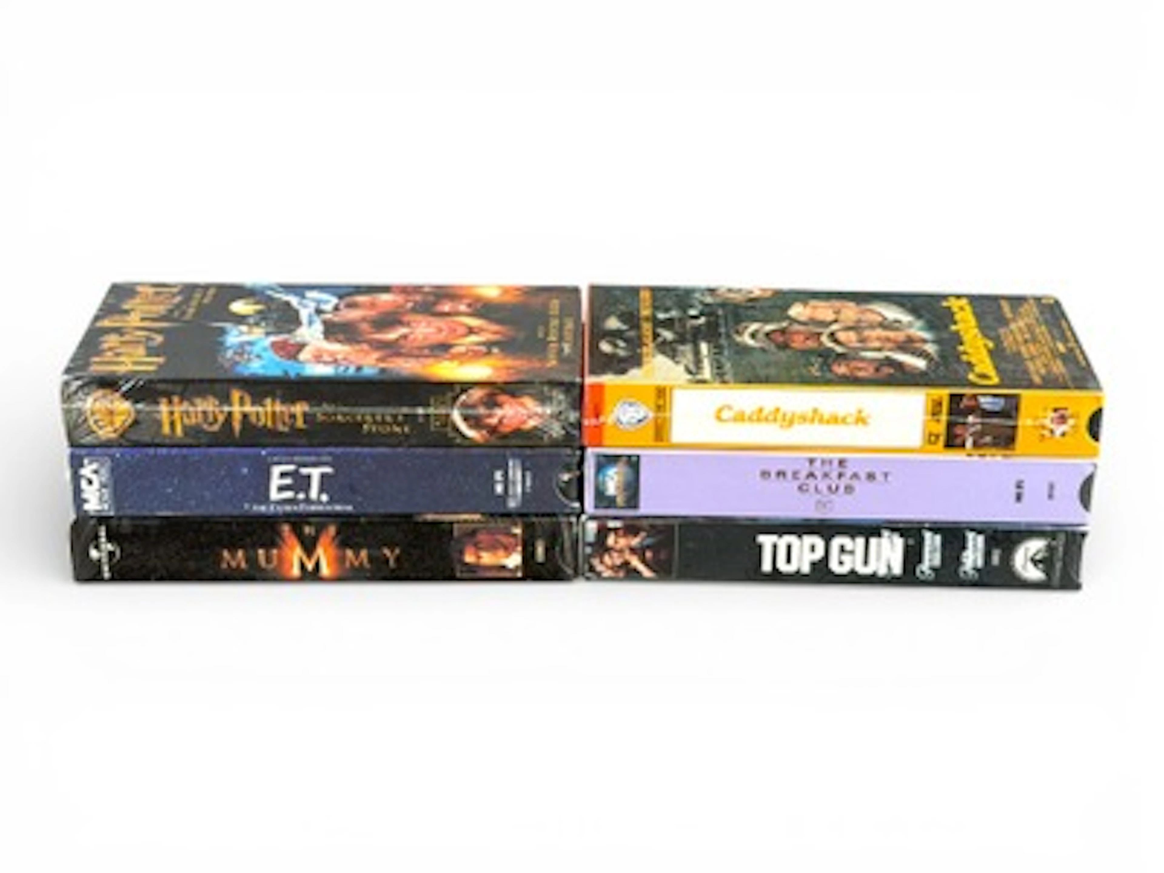 (6) Sealed VHS: Potter, E.T., Mummy, Caddyshack