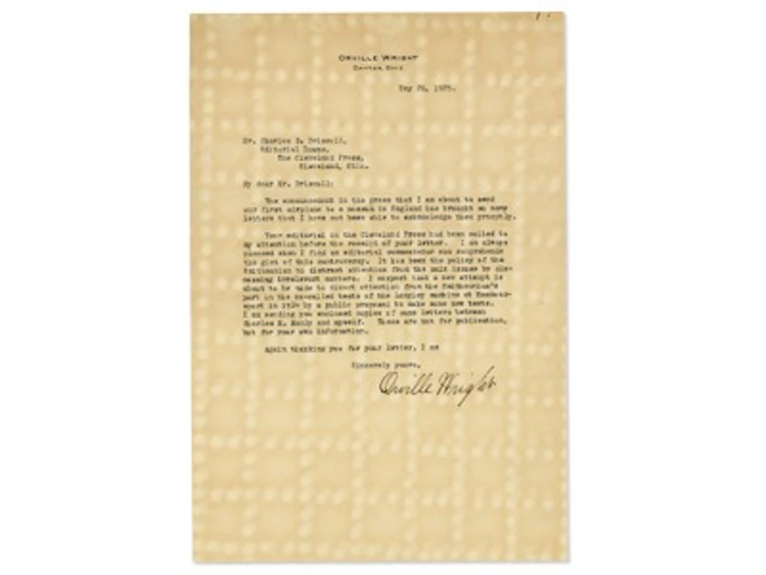 Orville Wright Smithsonian Controversy TLS