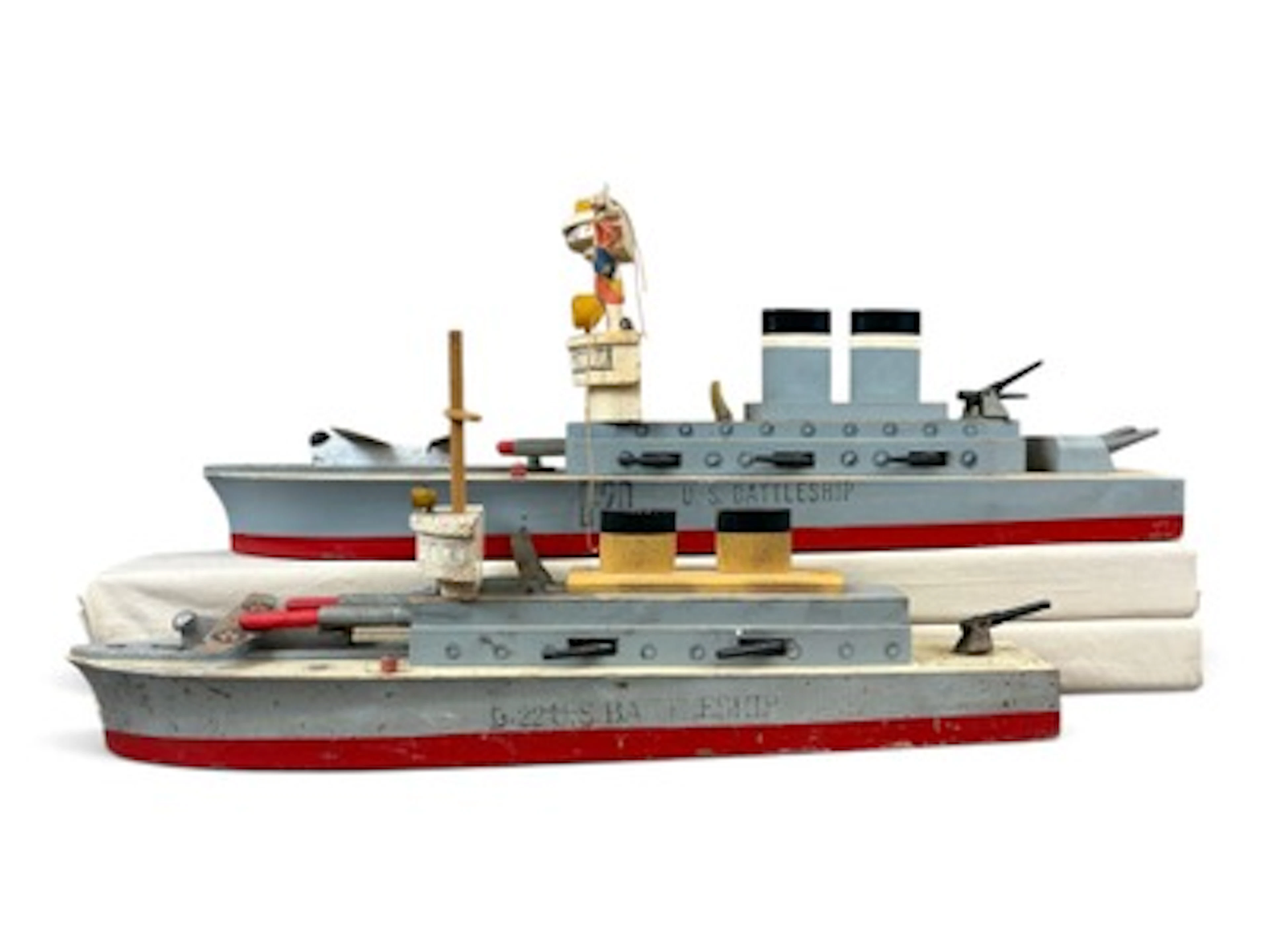Keystone Wooden U.S. Battleships, B-22 & B-20