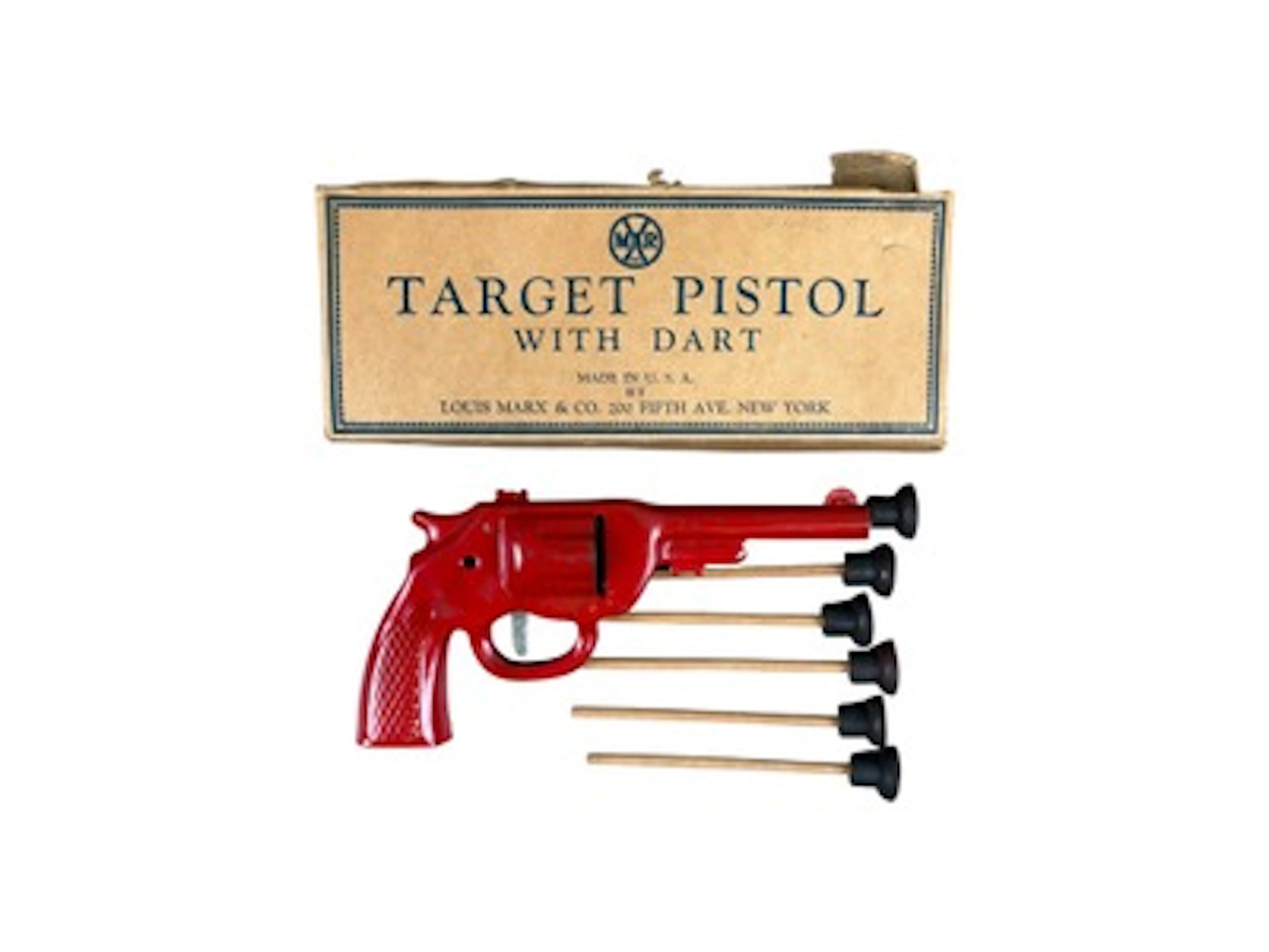 Marx Target Pistol with Darts and Original Box