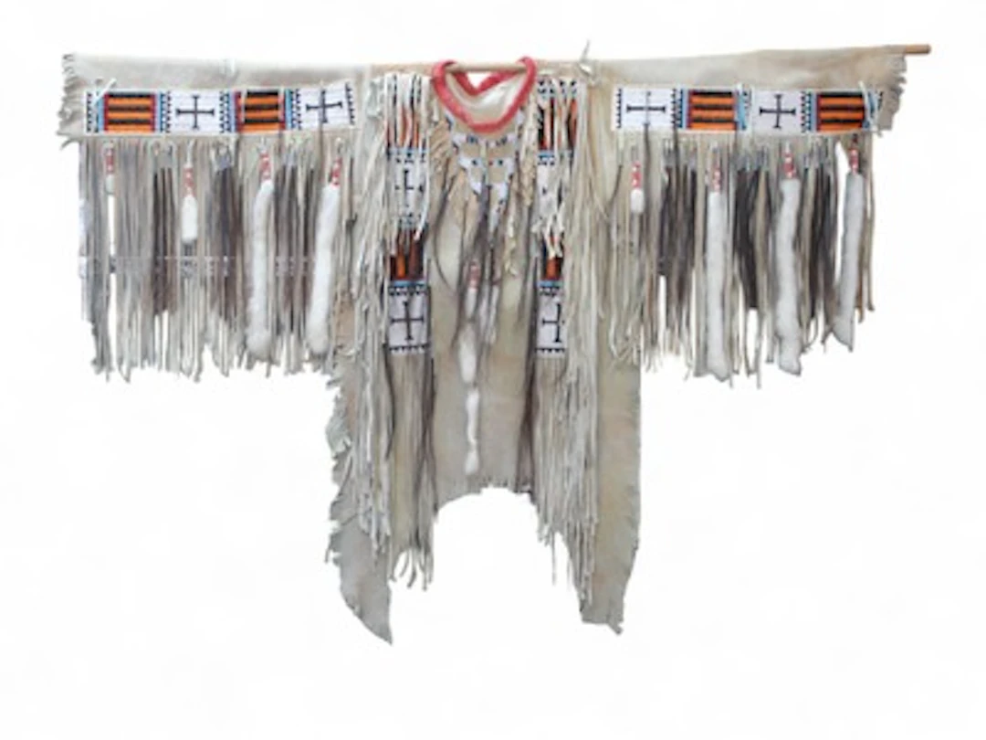 Vintage Native American Beaded War Shirt