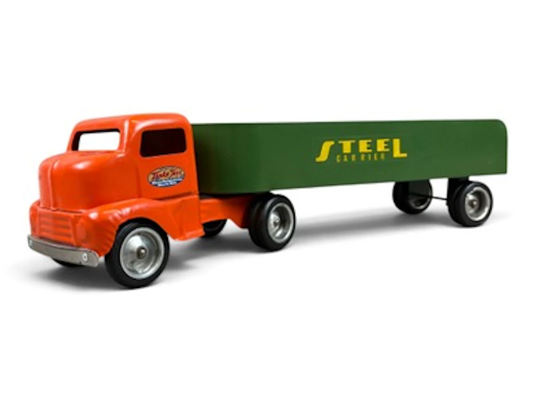 Restored Tonka Cab Over w/Steel Carrier Trailer