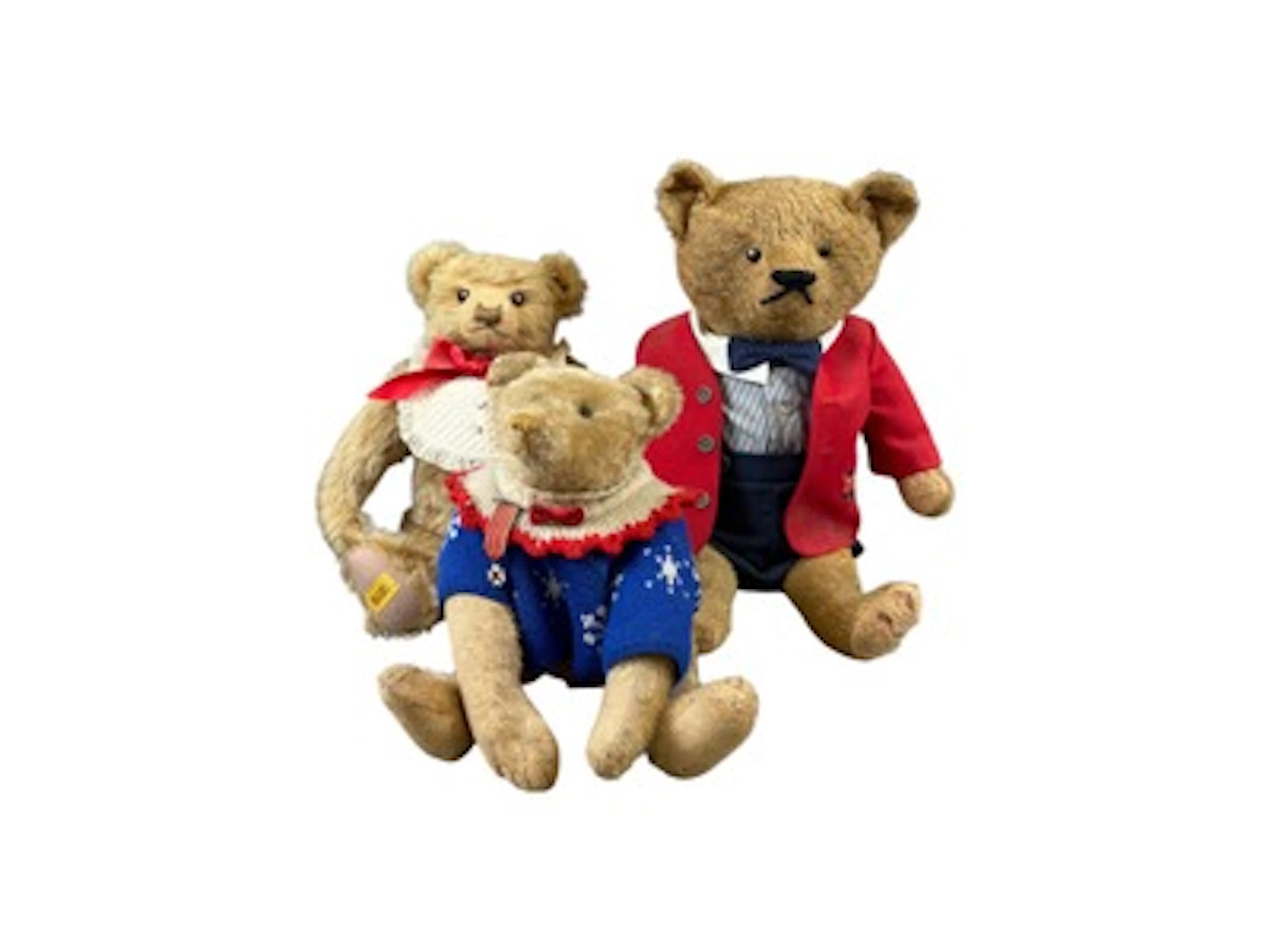 (3) Vintage Mohair Teddy Bears