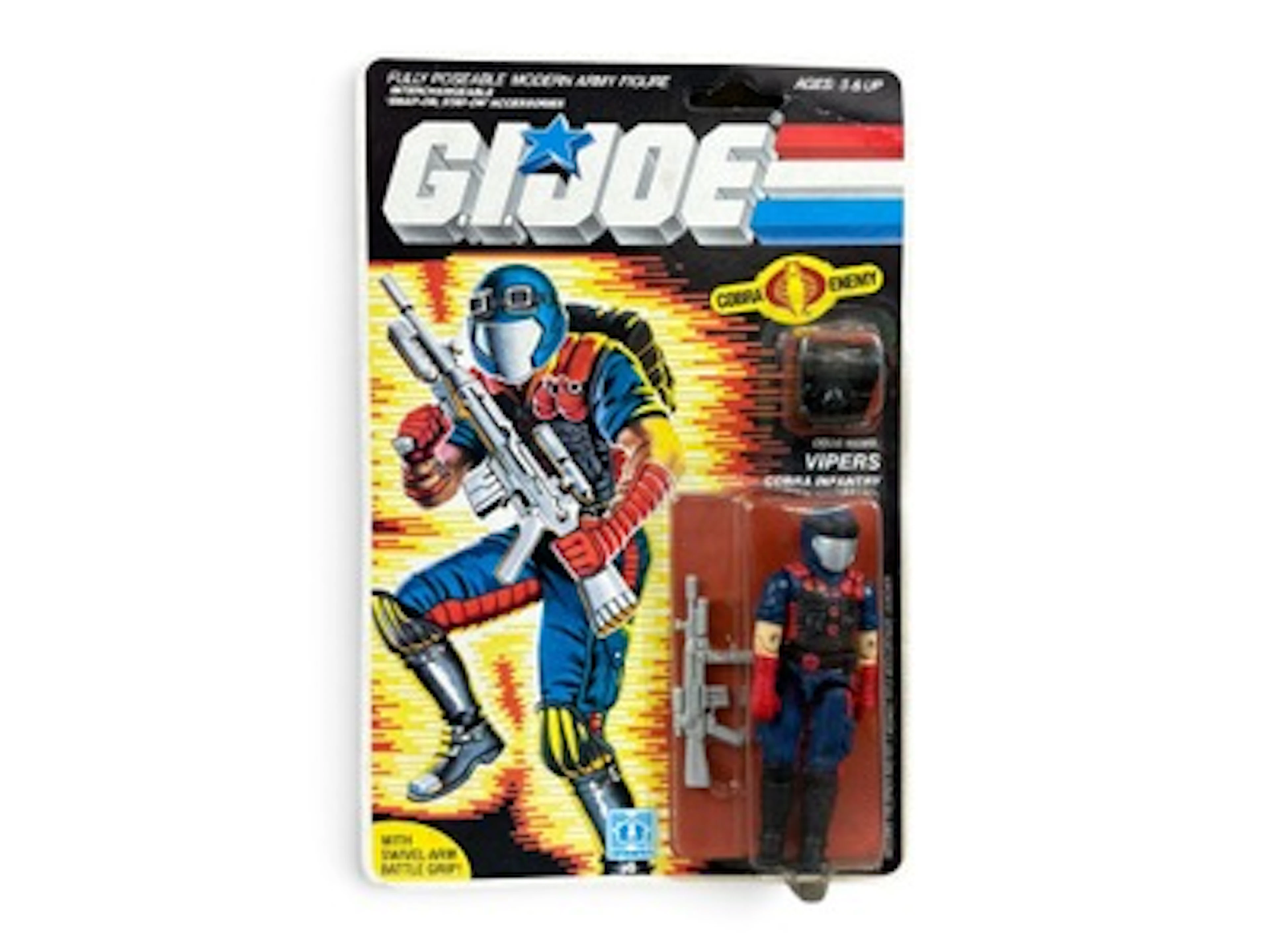 1986 MOC GI Joe Vipers Infantry Figure, 36 Back