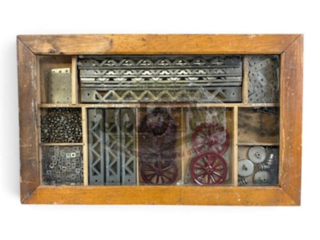 c.1920's Erector Dealer's Spare Parts Cabinet