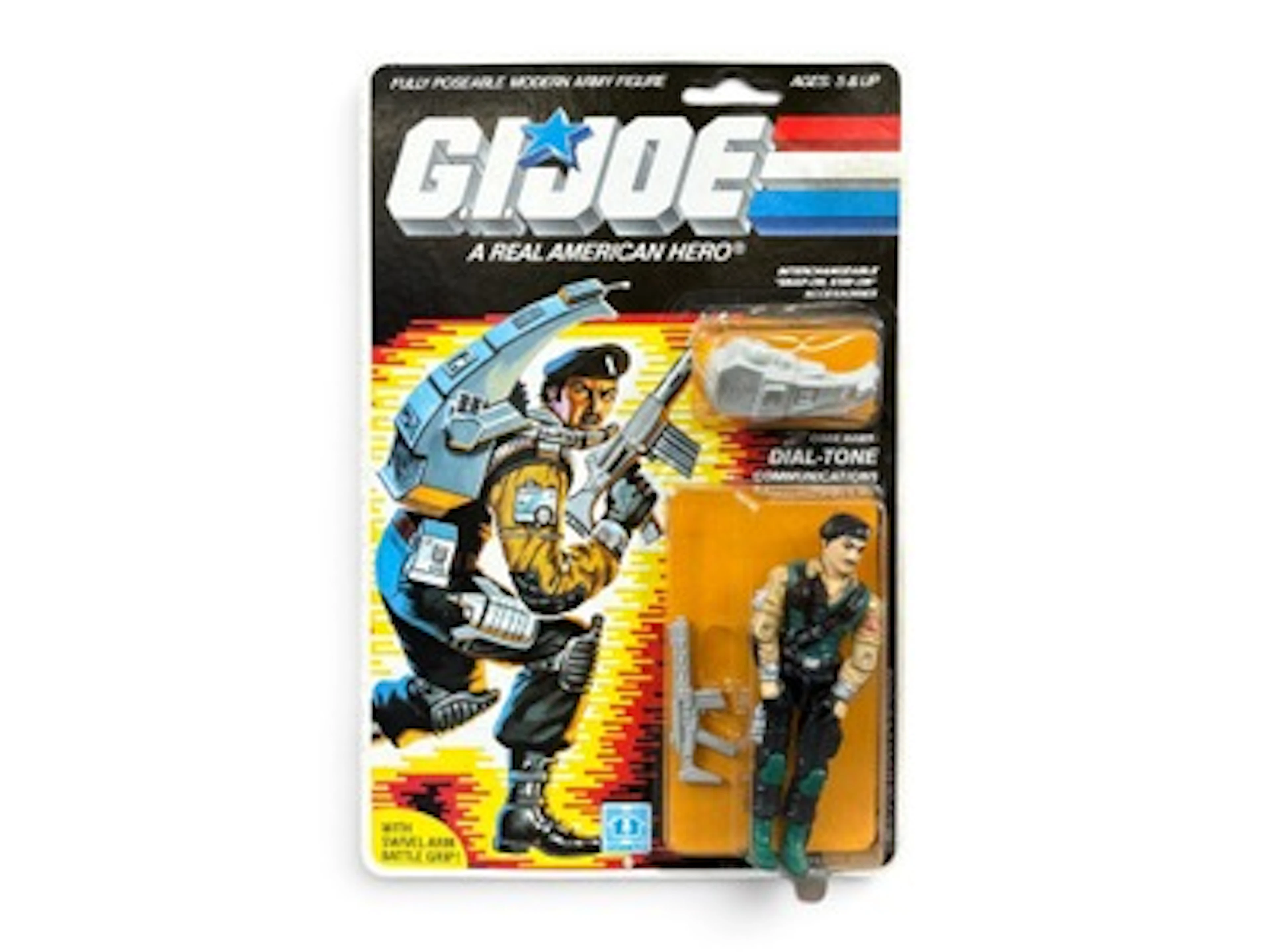 1986 MOC GI Joe Dial-Tone Figure, 36 Back