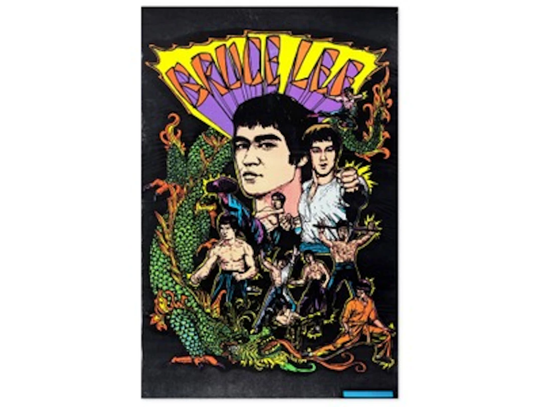 1974 Bruce Lee Black Light Poster