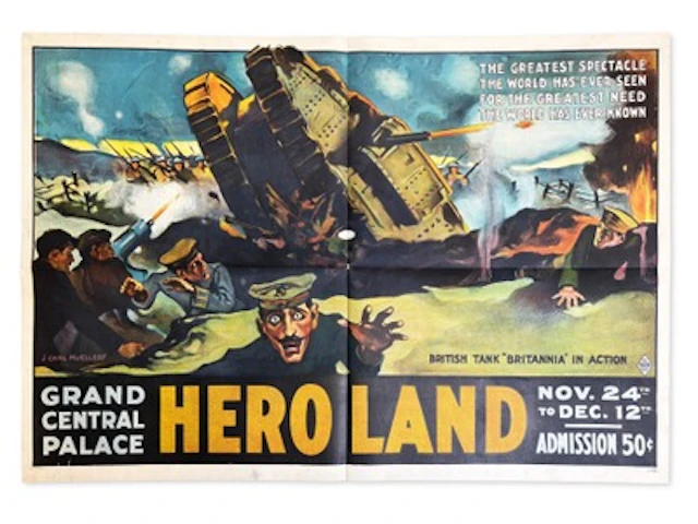J. Carl Mueller WWI Hero Land Tank Poster