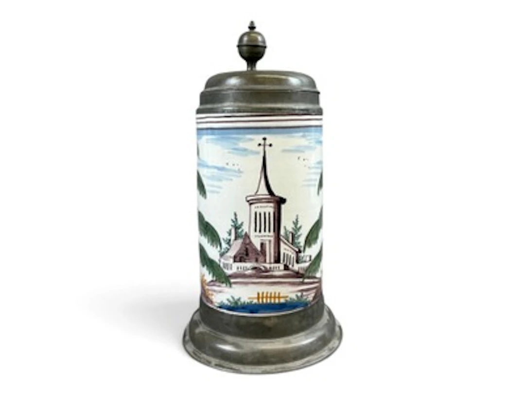 1799 German Faience Beer Stein