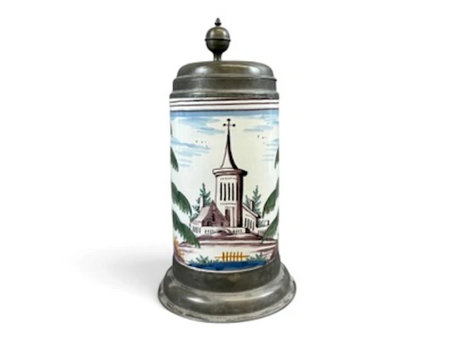 1799 German Faience Beer Stein
