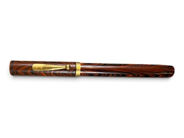 Waterman #7 Black Band Red Ripple Fountain Pen