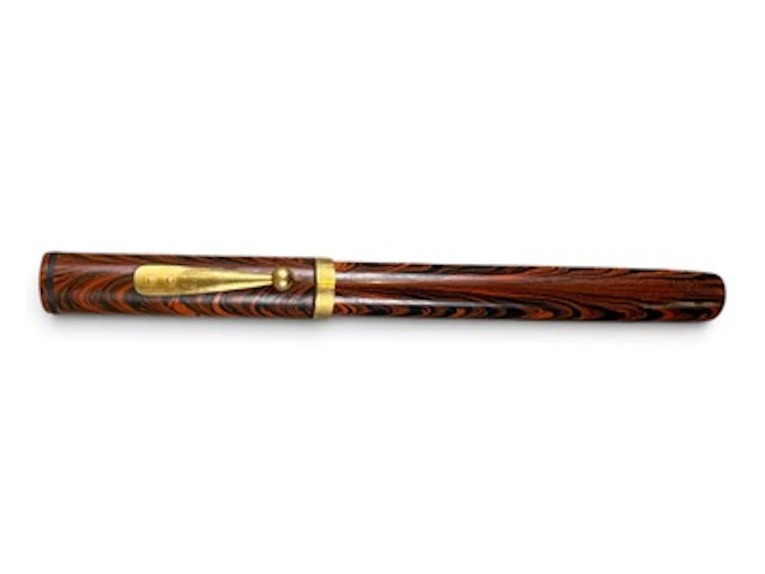Waterman #7 Black Band Red Ripple Fountain Pen