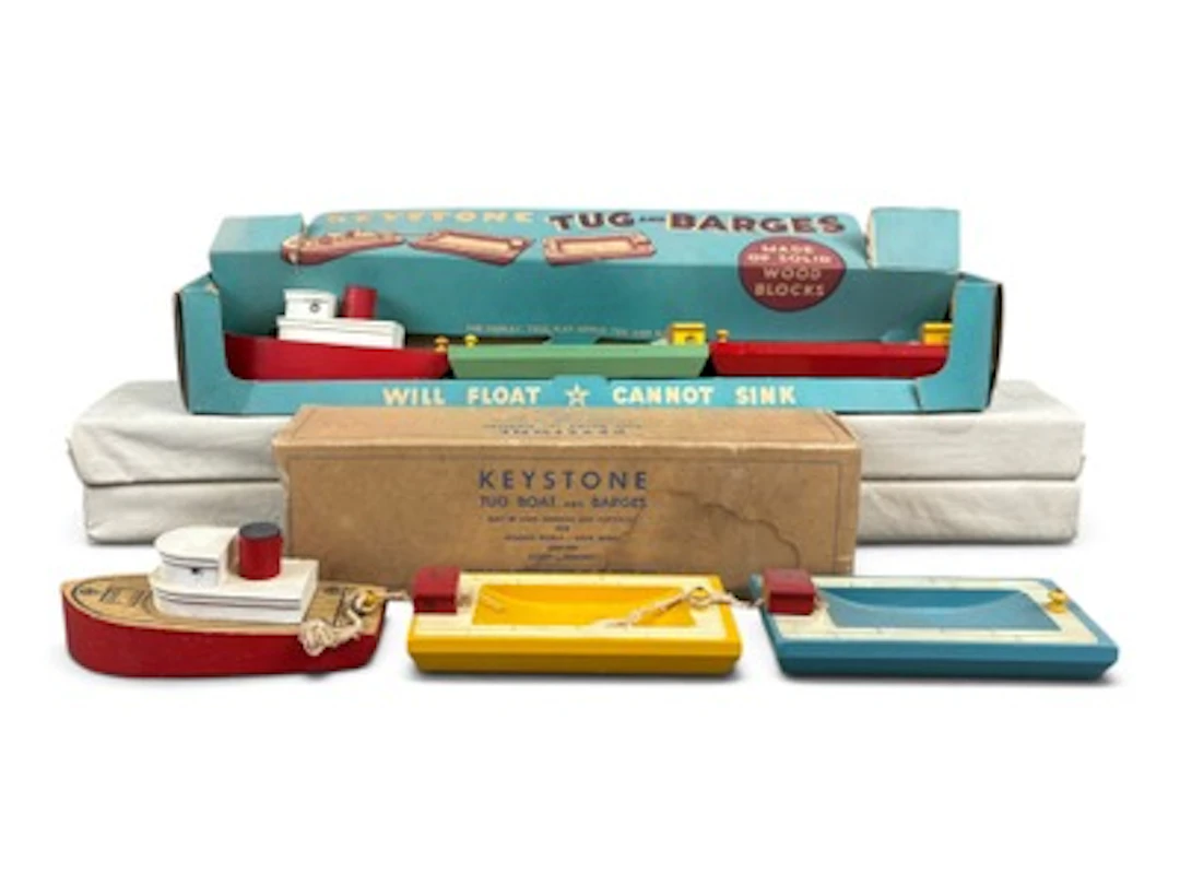 (2) Boxed Keystone Tug Boats and Barges