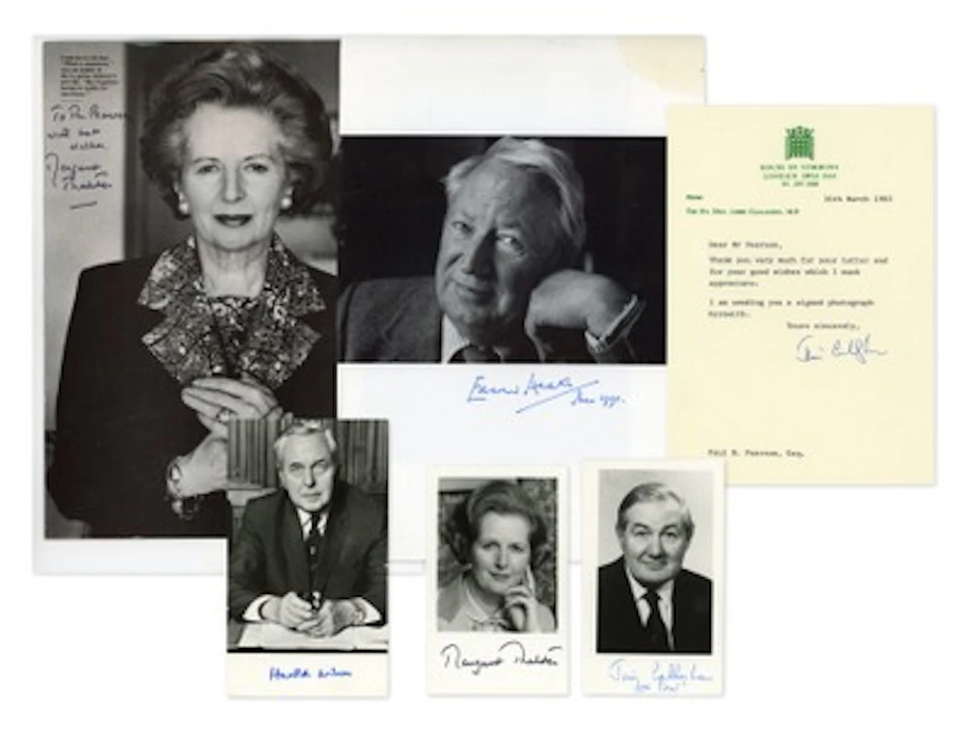 (6) British Prime Ministers Signed Items